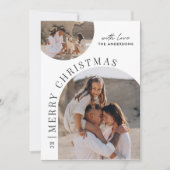 Moderne typografie fotocollage Kerstmis Feestdagenkaart (Voorkant)