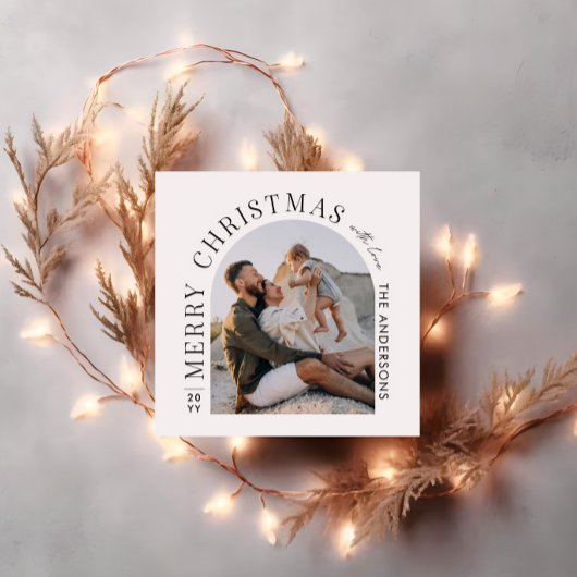 Moderne typografie fotocollage Kerstmis Feestdagenkaart