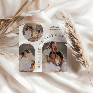 Moderne typografie fotocollage Kerstmis Feestdagenkaart