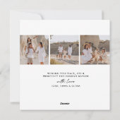 Moderne typografie fotocollage Kerstmis Feestdagenkaart (Achterkant)