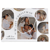 Moderne typografie fotocollage Kerstmis Groot Cadeauzakje (Voorkant)