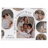 Moderne typografie fotocollage Kerstmis Groot Cadeauzakje (Achterkant)