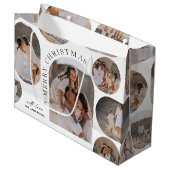 Moderne typografie fotocollage Kerstmis Groot Cadeauzakje (Voorkant Gekanteld)