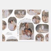 Moderne typografie fotocollage Kerstmis Inpakpapier Vel (Voorkant 3)