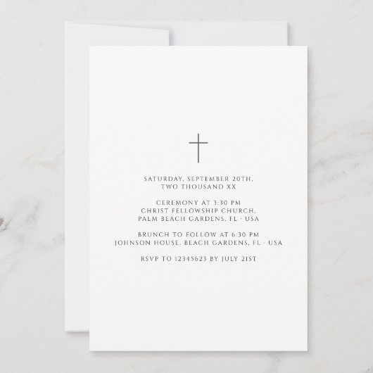 Moderne typografie Fotodoop Kaart (Achterkant)