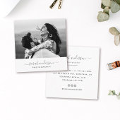 Moderne typografie fotograaf Minimale kalligrafie Vierkante Visitekaartje