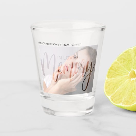 Moderne typografie fotografie-herdenking shot glas (Voorkant)