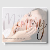 Moderne typografie Fotografie Memorial Guest Book Gastenboek (Voorkant)