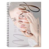 Moderne typografie Fotografie Memorial Guest Notitieboek (Voorkant)