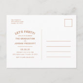 Moderne Typografie Fotooverlay Graduparty Aankondigingskaart (Achterkant)