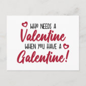 Moderne Typografie Galentinedag Briefkaart (Voorkant)