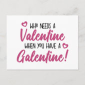 Moderne Typografie Galentine's Day Briefkaart (Voorkant)