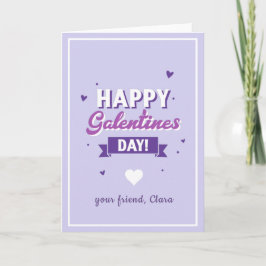Moderne Typografie Galentine's Day Friend Paars Kaart