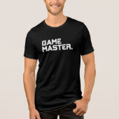 Moderne typografie Game Master Heren Matching Tri-Blend Shirt (Voorkant)