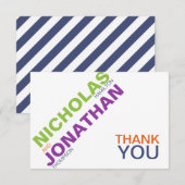 Moderne Typografie Gay Wedding Bedankt (Voorkant / Achterkant)