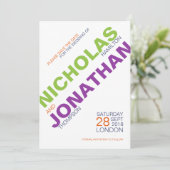 Moderne Typografie Gay Wedding bewaart de datumkaa Save The Date (Staand voorkant)