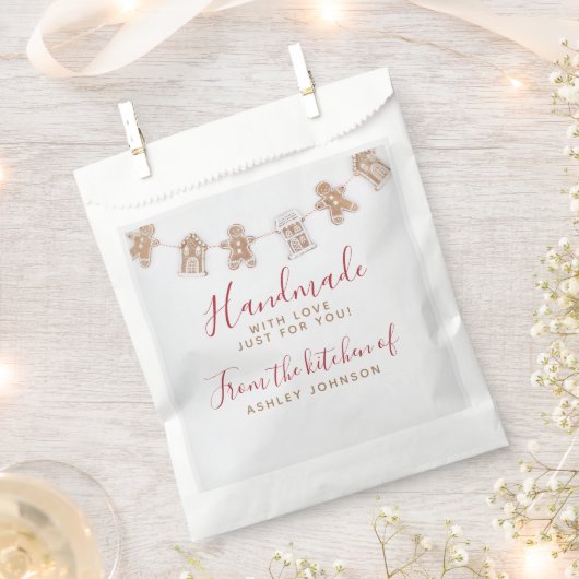 Moderne typografie Gebakken lekkernijen peperkoek Bedankzakje (Geknipt)