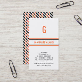 Moderne typografie gebaseerde koraal visitekaartje
