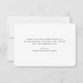 Moderne typografie gebold - Hartelijk dank Bedankkaart (Achterkant)