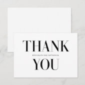 Moderne typografie gebold - Hartelijk dank Bedankkaart (Voorkant / Achterkant)