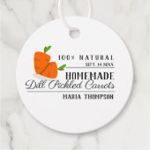 Moderne typografie gedupeerde rode wortelen jar La Bedankjes Labels (Voorkant)