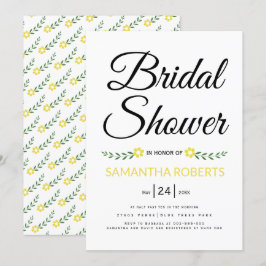 Moderne typografie gele vrijgezellenfeest bruiloft kaart