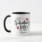 Moderne typografie Gelukkige Valentijnsdag Mok (Links)