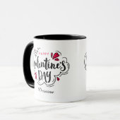 Moderne typografie Gelukkige Valentijnsdag Mok (Voorkant links)