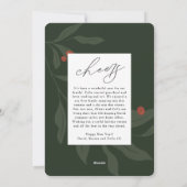 Moderne typografie Gelukkigste Feestdagen Eén foto Feestdagenkaart (Achterkant)