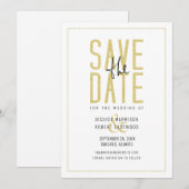 Moderne typografie, gemakkelijk save the date (Voorkant / Achterkant)