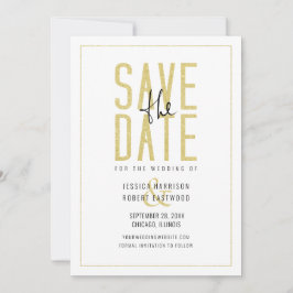 Moderne typografie, gemakkelijk save the date