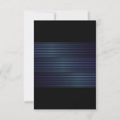 Moderne typografie geometrisch blauw metallisch save the date (Achterkant)