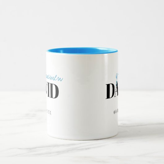 Moderne Typografie Gepersonaliseerde Groomsmen Mok (Center)