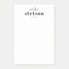 Moderne typografie gepersonaliseerde naam post-it® notes