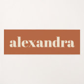 Moderne typografie Gepersonaliseerde naam | Roest Yogamat (Voorkant (horizontaal))