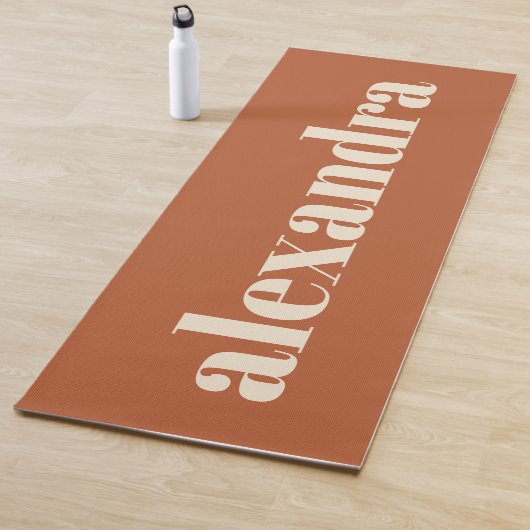 Moderne typografie Gepersonaliseerde naam | Roest Yogamat (In situ)