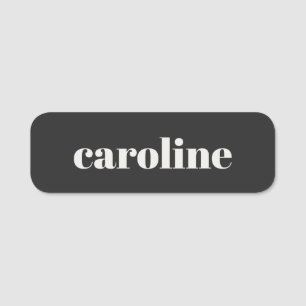 Moderne typografie gepersonaliseerde naam zwart wi naamplaatje