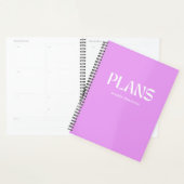 Moderne typografie gepersonaliseerde Paarse Planner (Display)