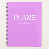 Moderne typografie gepersonaliseerde Paarse Planner (Voorkant)