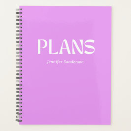 Moderne typografie gepersonaliseerde Paarse Planner