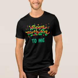 Moderne Typografie Gepersonaliseerde Verjaardag Gi Tri-Blend Shirt
