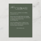 Moderne typografie-gericht huwelijk informatiekaartje (Voorkant)