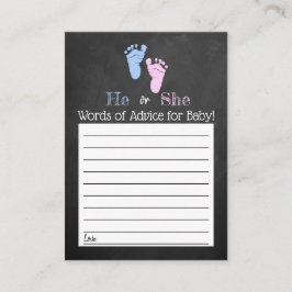 Moderne typografie Geslacht maakt feest! Baby Show Advieskaart