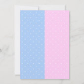 Moderne typografie Geslacht maakt feest! Baby Show Bedankkaart (Achterkant)