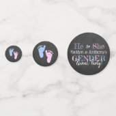 Moderne typografie Geslacht maakt feest! Baby Show Confetti (Achterkanten)