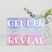 Moderne typografie Geslacht maakt feest! Baby Show Kaart (Staand voorkant)