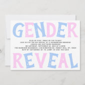 Moderne typografie Geslacht maakt feest! Baby Show Kaart (Voorkant)