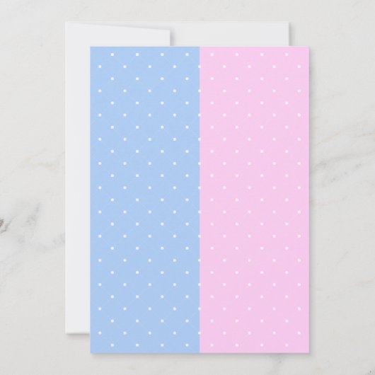 Moderne typografie Geslacht maakt feest! Baby Show Kaart (Achterkant)