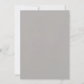 Moderne typografie gespikkelde grijs en wit save the date (Achterkant)