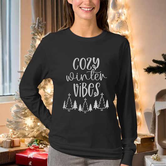 Moderne Typografie Gezellige Winter Vibes T-shirt